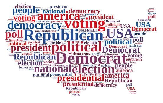 Word cloud on elections Republican and Democrat