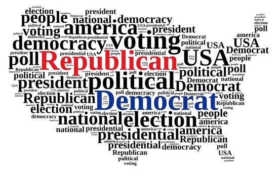 Word cloud on elections Republican and Democrat