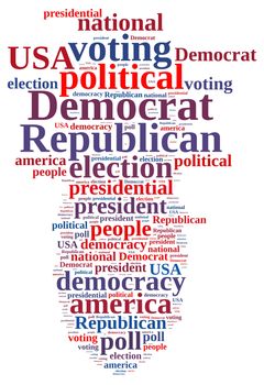 Word cloud on elections Republican and Democrat