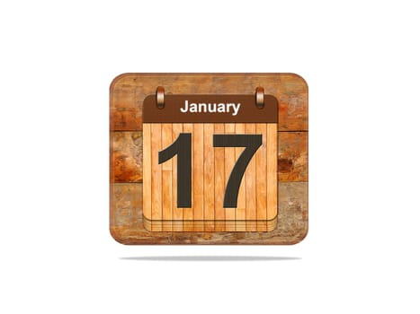 Calendar with the date of January 17.