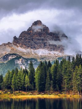 Lake Antorno, Three Peaks of Lavaredo, Lake Antorno and Tre Cime di Lavaredo, Dolomites, Italy