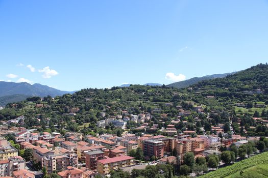 aerial view of Brescia, city in northern Italy