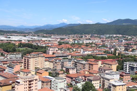 aerial view of Brescia, city in northern Italy