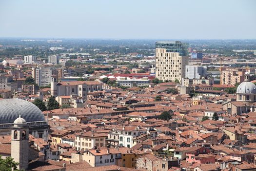 aerial view of Brescia, city in northern Italy