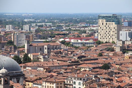 aerial view of Brescia, city in northern Italy