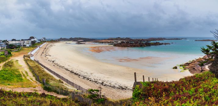Beach Saint-Guirec and Cote de Granit Rose, Ploumanac'h, Brittany (Bretagne), France