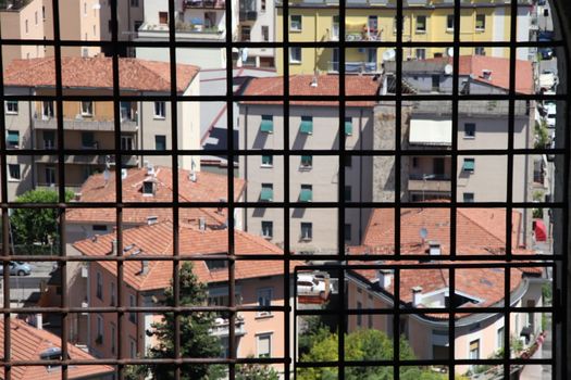 aerial view of Brescia, city in northern Italy