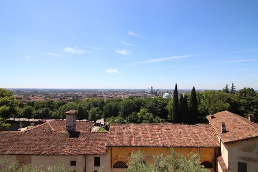 aerial view of Brescia, city in northern Italy