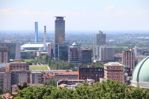 aerial view of Brescia, city in northern Italy