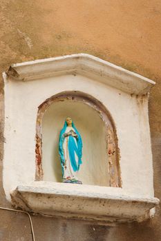 Typical icon in the old city of Bonifacio, in Corsica, France