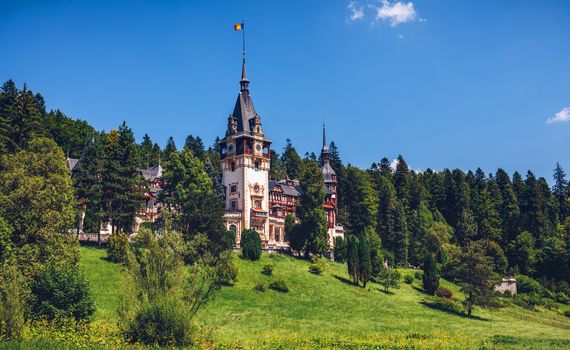 Peles castle, Sinaia, Romania. Given its historical and artistic value, Peles castle is one of the most important and beautiful monuments in Europe.