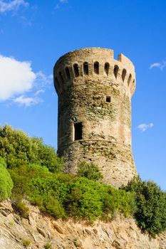 La Tour de Losse, Genoese tower, Cap Corse, Corsica, France