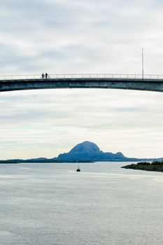 Bronnoysund Bridge, on the coastal road RV17, Norway