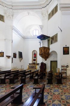 Saint John the Baptist cathedral, in the citadel of Calvi, The Balagne, Corsica, France