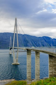 A bridge along the coastal road RV17, Norway