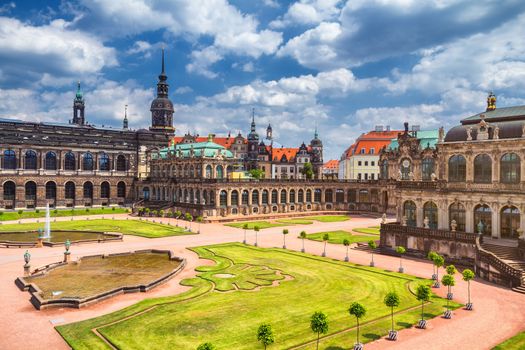 Famous Zwinger palace (Der Dresdner Zwinger) Art Gallery of Dresden, Saxony, Germany