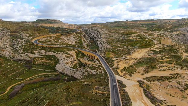 The Island of Gozo - Malta from above - aerial photography