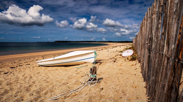Beach of Landrezac, Sarzeau, Morbihan, Brittany (Bretagne), France