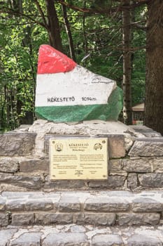 A rock marking the highest pick in Hungary - Kekesteto