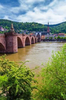 Old Neckar bridge and Heidelberg city, Germany
