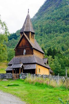 The old wooden church of Urnes, Norway