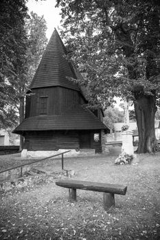 The Roman Catholic wooden church of Hervartov, Slovakia