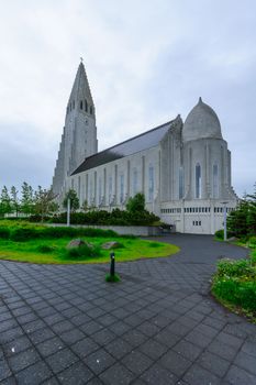 View of the Hallgrimskirkja church, in Reykjavik, Iceland