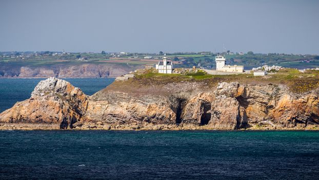 View of Cape Toulinguet, Camaret sur mer, Brittany (Bretagne), France