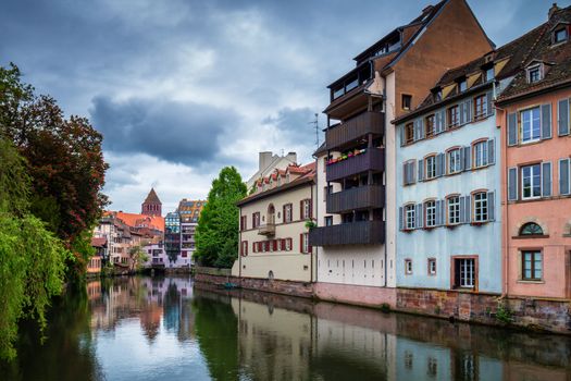 Traditional colorful houses in La Petite France, Strasbourg, Alsace, France