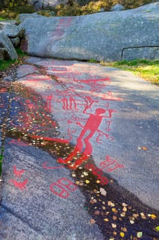 The Rock Carvings in Tanum, near Tanumshede, Bohuslan, Sweden