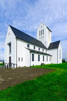 View of the Historical Skalholt Cathedral, Southern Iceland