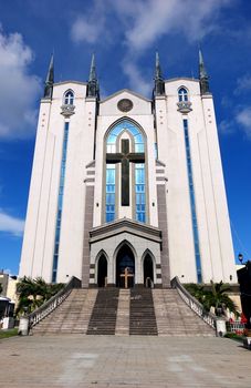 KAOHSIUNG, TAIWAN -- JUNE 10 , 2017: The Fengshan Presbyterian Church was founded in 1867. The present large building was completed in 2001.