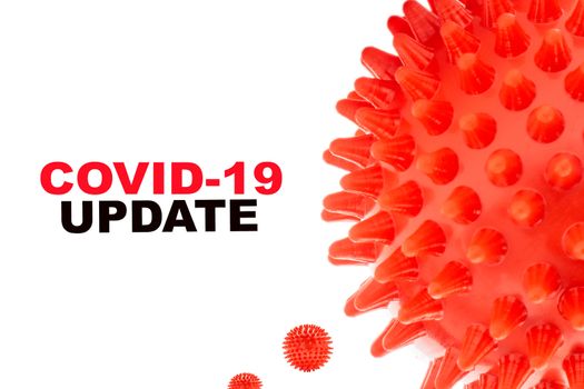 COVID-19 UPDATE text on white background. Covid-19 or Coronavirus concept