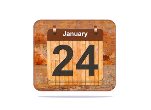 Calendar with the date of January 24.