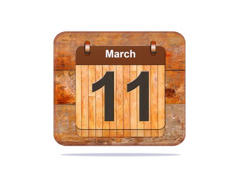Calendar with the date of March 11.