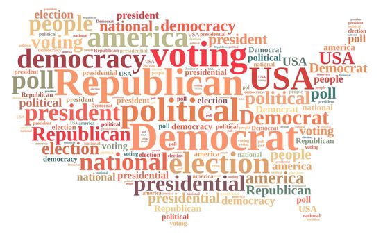 Word cloud on elections Republican and Democrat