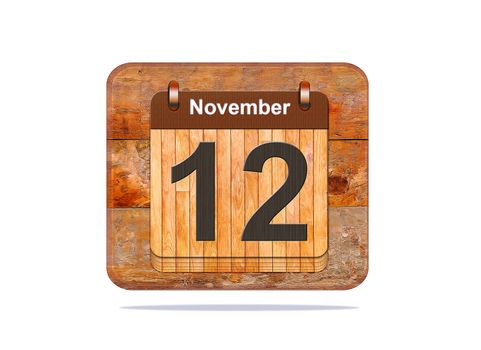 Calendar with the date of November 12.