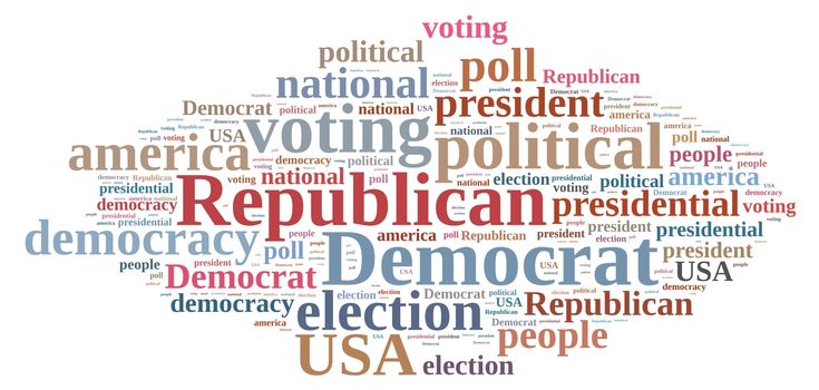 Word cloud on elections Republican and Democrat