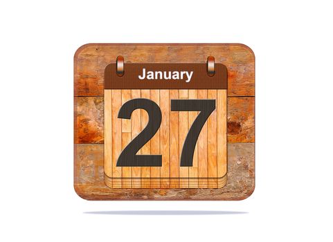 Calendar with the date of January 27.