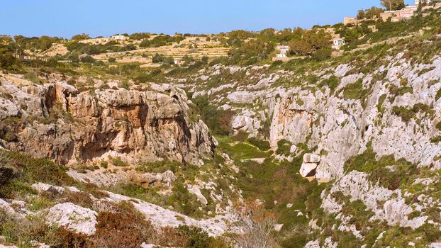 The beautiful nature and hills on Malta - travel photography