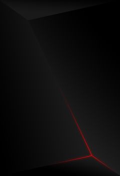 Black polygon background with diagonal graphic red bright