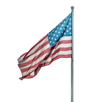 America flag isolated  on the white background