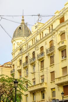 View of typical buildings, in Madrid, Spain