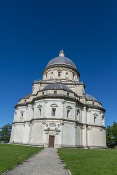 todi,italy june 20 2020 :temple of s maria cell consolation of todi placed outside the walls