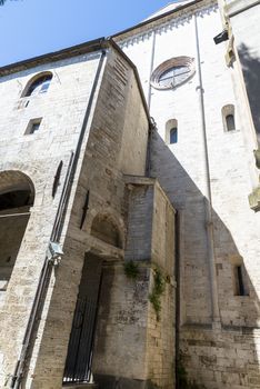 todi,italy june 20 2020 :architecture of the buildings in the village of todi between churches and glimpses of streets