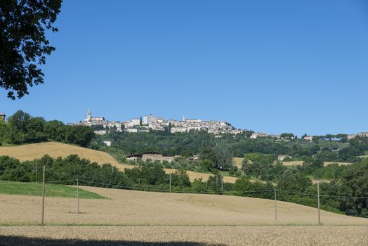 landscape of the country of todi seen from the highway exit