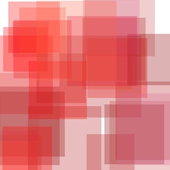 Abstract minimalist red illustration with squares useful as a background