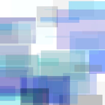 Abstract minimalist grey blue illustration with squares useful as a background