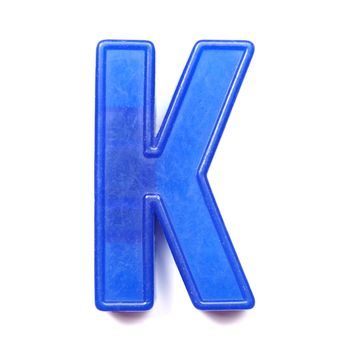 Magnetic uppercase letter K of the British alphabet