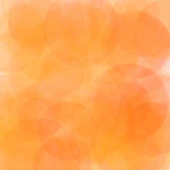 Abstract minimalist orange illustration with circles useful as a background